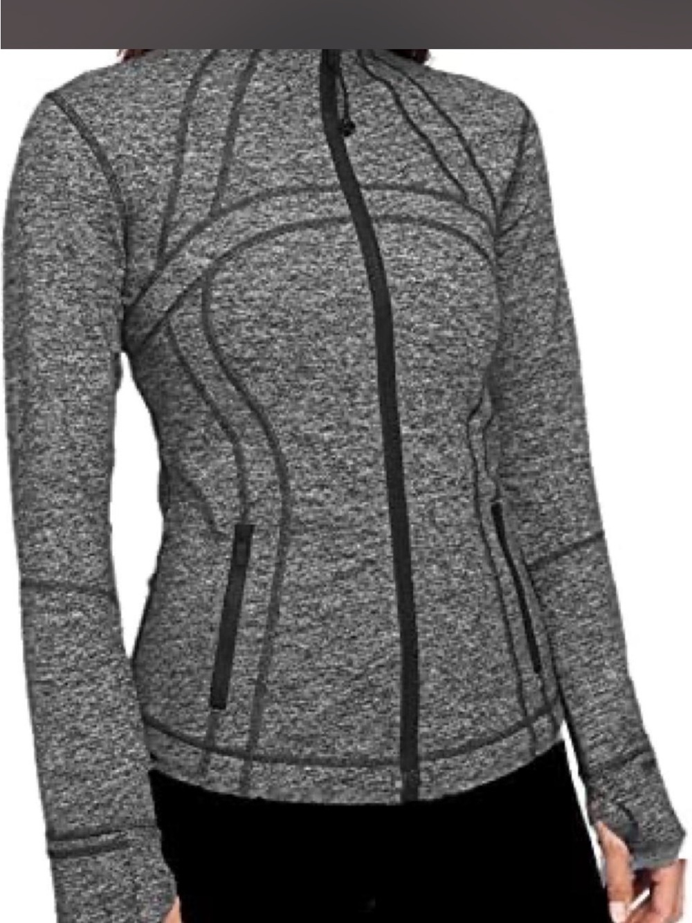 lululemon athletica Heathered Gray Contour  Define Zip Jacket
